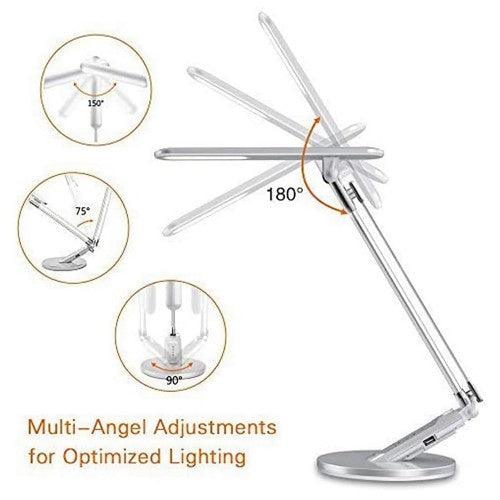 7W LED Desk Lamp with 4 Lighting Modes, 7 Brightness Levels, USB Port, Touch Control, 1-Hour Auto Off Switch - Toytexx 7W LED Desk Lamp with 4 Lighting Modes, 7 Brightness Levels, USB Port, Touch Control, 1-Hour Auto Off Switch - Toytexx